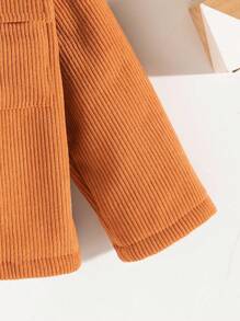 Giacca pesante con colletto in pelliccia sintetica, maniche lunghe, tasche, imbottitura calda e morbida per bebè e bambini piccoli, adatta per uscite quotidiane, ideale come cappotto invernale per bambini 6 mesi - 3 anni