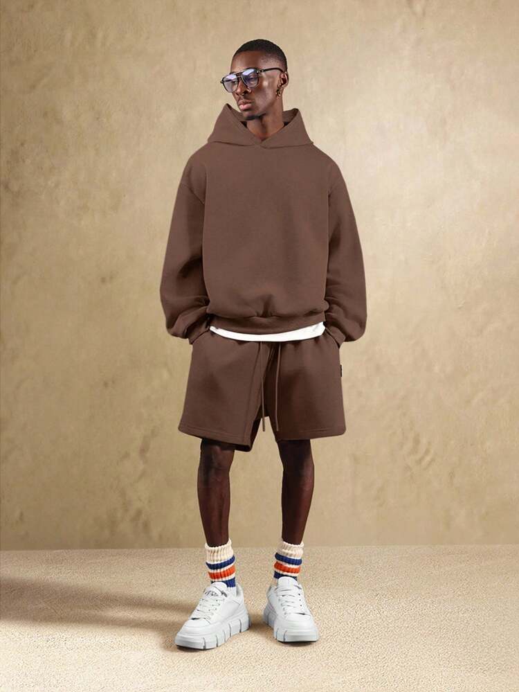 Essential Oversized Pullover Hoodie With Ribbed Hem And Cuffs