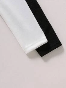 青少年女孩两件套休闲纯色长袖前开襟短款夹克 - 彩色 - 查看 6