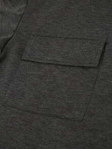 OTTIMOZO Men's Casual Street Flap Pocket Zip-Up Baseball Jacket,Fall, Old Money - Dark Grey - View 4