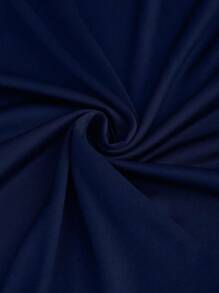 Sweetra 女士黑色露背低胸修身美人鱼连衣裙，派对装 - 藏蓝色 - 查看 4