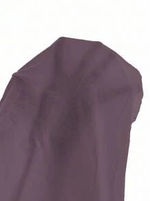 SHEIN PETITE Women's Casual Linen Feeling Long Pants, Fashion Suitable For Summer Fall Cloth For Women - Dusty Purple - View 8