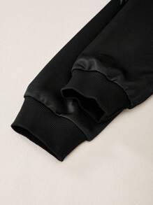 Fantacosmos Felpa oversize per ragazzo pre-adolescente, felpa casual e comoda con stampa della testa di leone, felpa alla moda con grafica, adatta per autunno/inverno - nero - Visualizzare 4