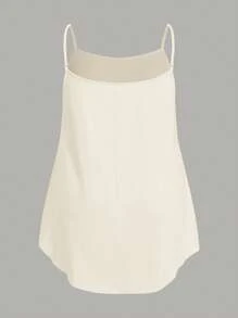 SHEIN EZwear 2 chiếc áo hai dây cơ bản màu đen và mơ cỡ lớn cho mùa hè - Nhiều màu - Xem 3