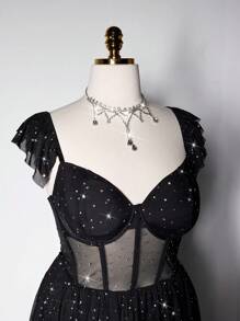 Grovea 大码女式优雅闪光晚礼服