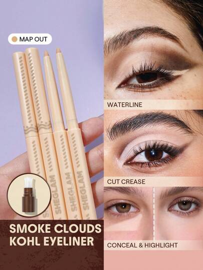 SHEGLAM Smoke Clouds Kohl 眼線筆-Map Out 品牌 美容 化妝 化妝品 適合女性與女孩 完美搭配冬季春季 Y2K 時尚 流行 生日禮物 假期 派對準備就緒 最佳顏色