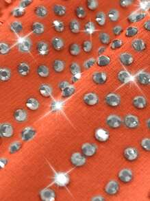 Flirla Camiseta de manga corta casual para mujer de talla grande con estampado de la frase MILANO ITALY y gráfico de MILAN ITALY - Naranja - Ver 5