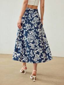 MOTF PREMIUM 满幅花卉印花喇叭裙