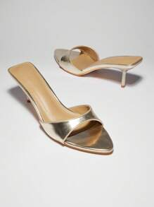 SHUZIA Women Everyday Simple Western Boho Feminine Party High Heeled Sandals - Gold - View 3