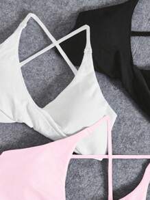 Yoga Basic Sujetador deportivo de yoga sin costuras, con diseño de twist en la parte delantera, versátil para deportes y uso diario