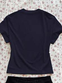 Rina Fox 女士休闲鹿印花圆领短袖T恤，夏季