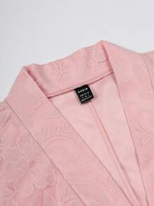 Irokai 优雅日式粉色蕾丝浴衣 - 粉色 - 查看 4