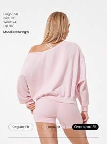 GLOWMODE 莫代尔柔软超大露肩卫衣日常休闲秋季