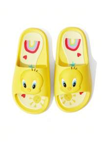 LOONEY TUNES X SHEIN Cute Cartoon Tweedy Children's Slippers, Suitable For Toddlers And Children, Fast Drying, Light And Durable, Suitable For Indoor And Outdoor - Yellow - View 9