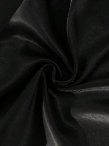 SHEIN Clasi 女士缎面亮面吊带背心 - 黑色 - 查看 3