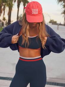 Aralina Women Solid Color Drop Shoulder Long Sleeve Loose Cropped Cardigan Fall Clothes For Women,Tops For School