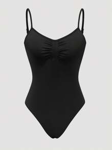 INAWLY Body sin mangas de unicolor informal para mujer, verano - Multicolor - Ver 6