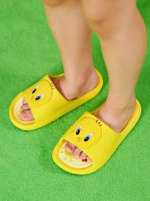 LOONEY TUNES X SHEIN Cute Cartoon Tweedy Children's Slippers, Suitable For Toddlers And Children, Fast Drying, Light And Durable, Suitable For Indoor And Outdoor - Yellow - View 2