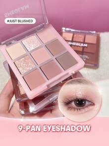 SHEGLAM Just Blushed 9-Pan Eyeshadow Palette Graduation Birthday Holiday Summer Fall Autumn Y2K Fancy Fashion Women Makeup Cosmetic Party Beach Travel Camping Outdoors School Campus Trip Festivals Decor Gift Present Rose Girl Cosplay Best Color Charm Vibe
