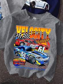 SHEIN 3pcs/Set Teen Boys Casual Costume Tween Street Sporty Collegiate Print Graphic Round Neck Short Sleeve T-Shirts Outfit, Multi Color, Spring/Summer/Autumn - Multicolor - View 4