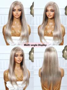 6*4 Wear&Go Glueless Wig 18/613 Highlight Blonde Long Straight Wig 100% Human Hair 180% Density 18 Inch 20 Inch - S18/613 - View 5