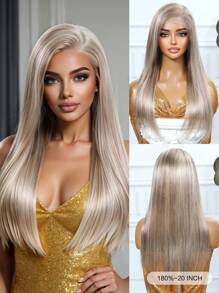 6*4 Wear&Go Glueless Wig 18/613 Highlight Blonde Long Straight Wig 100% Human Hair 180% Density 18 Inch 20 Inch - S18/613 - View 2
