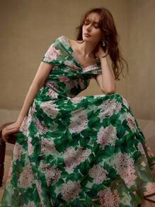 MOTF Soiréza FLORAL PRINT TWIST COCKTAIL DRESS - Multicolor - View 7