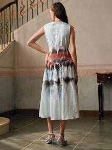 Anewsta New Style Fashion Elegant High-End Unique Design Sleeveless Maxi Dress