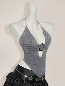 SHEIN ICON 美国性感吊带背心，夏季 - 灰色 - 查看 8