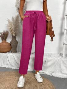 EMERY ROSE 女式春夏纹理蓝色紧身牛仔裤