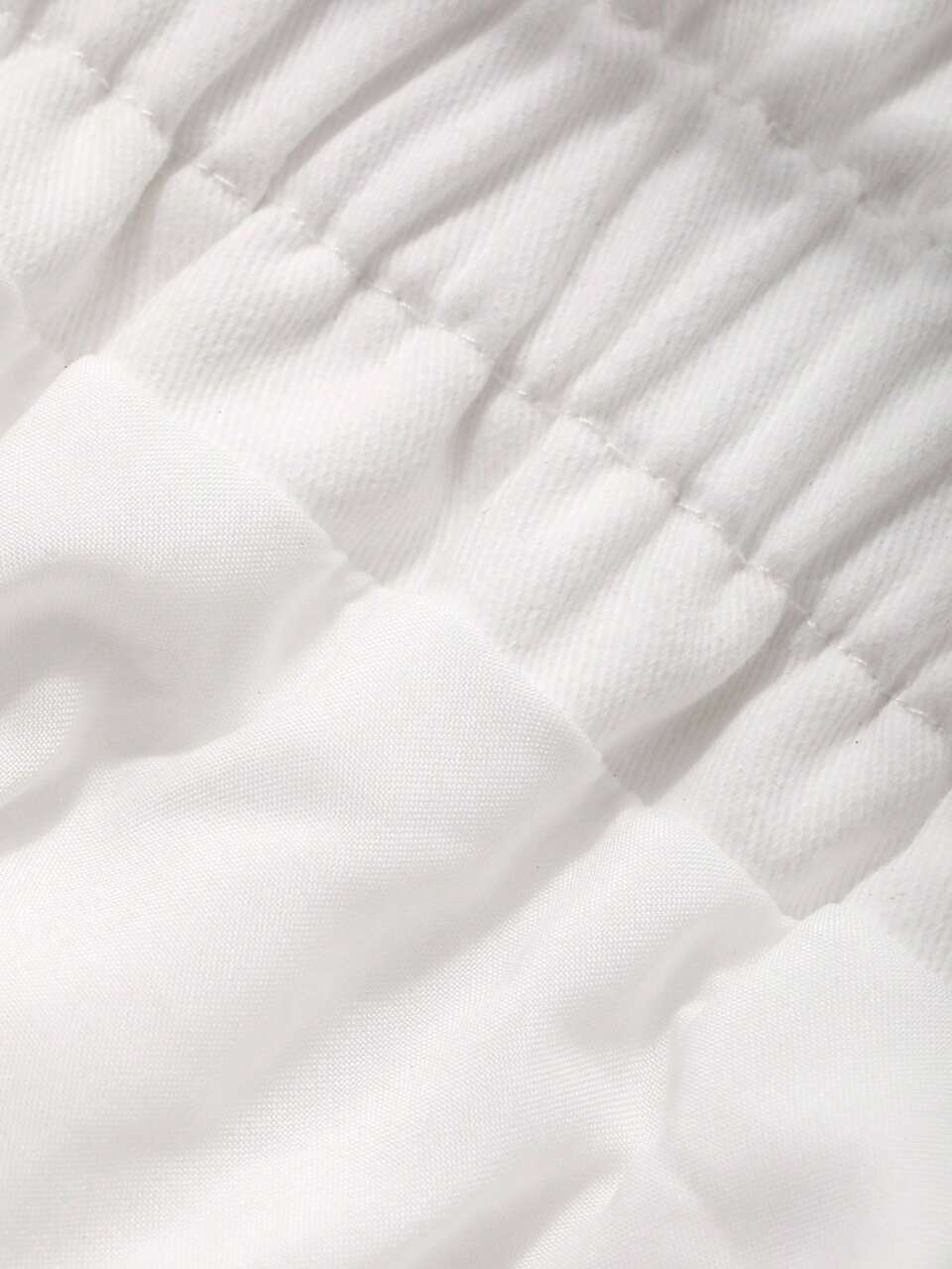 Women's White Linen Midi Skirt,Solid Color Ruffle Waistline Single-Breasted Button-Front Long Casual Skirt,Autumn Classy Vacation Summer Style