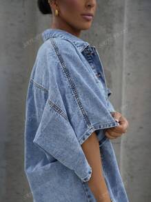 SAYEHFBABY Robe en jean casual pour femme pour les voyages en extérieur