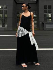 DAZY 女士花卉蕾丝侧结时尚半身裙秋季半身裙 - 米色 - 查看 6