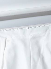 Elenzga 2pcs/Set Plus Size Women's Casual Chinese Style Vacation Outfit, Loose Fit Comfortable Fashion Tops & Shorts Suitable For St. Patrick's Day, Easter, Valentine's Day, Christmas, Thanksgiving, Summer, Independence Day