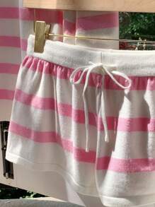 Comfortcana 2pcs Women Striped Sweater Set For Autumn Fall Clothes For Women,Women's Fall Clothes - Pink - View 5