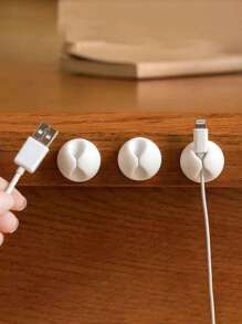 3pcs Desktop Cable Organizer Clips For Data/Earphone/Charging Cable Management, Bedside Cable Holder Back To School