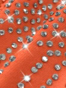 SHEIN LUNE Women's Slogan MILANO ITALY Letter Printed T-Shirt Short Sleeve Casual Top MILAN ITALY Graphic Tees Women Tops - Orange - View 5