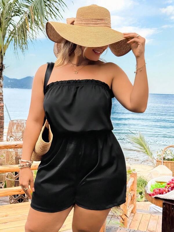 Swim Lushoire Copricostume per donna curvy, sexy e casual, Tuta estiva in camicia-boxer come accessorio mare