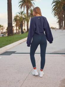 Aralina Women Solid Color Drop Shoulder Long Sleeve Loose Cropped Cardigan Fall Clothes For Women,Tops For School