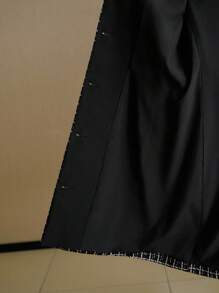 MOTF PREMIUM TWEED CONTRAST FAUX FUR COAT - Black - View 7