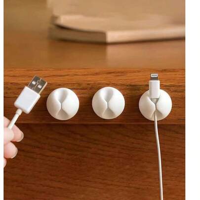 3pcs Desktop Cable Organizer Clips For Data/Earphone/Charging Cable Management, Bedside Cable Holder Back To School