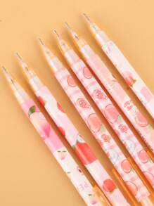6支装 0.5毫米 随机可爱自走式绘图铅笔 适合小学生返校 - 粉色 - 查看 7
