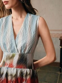 Anewsta New Style Fashion Elegant High-End Unique Design Sleeveless Maxi Dress