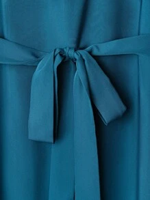 Al Najma Áo khoác cardigan tay cánh dơi in hoa cỡ lớn cho nữ & váy không tay trang phục Ả Rập - màu xanh lá - Xem 11