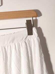 Franclia 女士时尚优雅通勤百搭雪纺拼接A字褶裥半身裙，适合夏季穿着，白色波西米亚风半身裙，田园风半身裙，白色优雅半身裙，全白服装，适合大学秋季穿着，女士面料 - 白色 - 查看 5