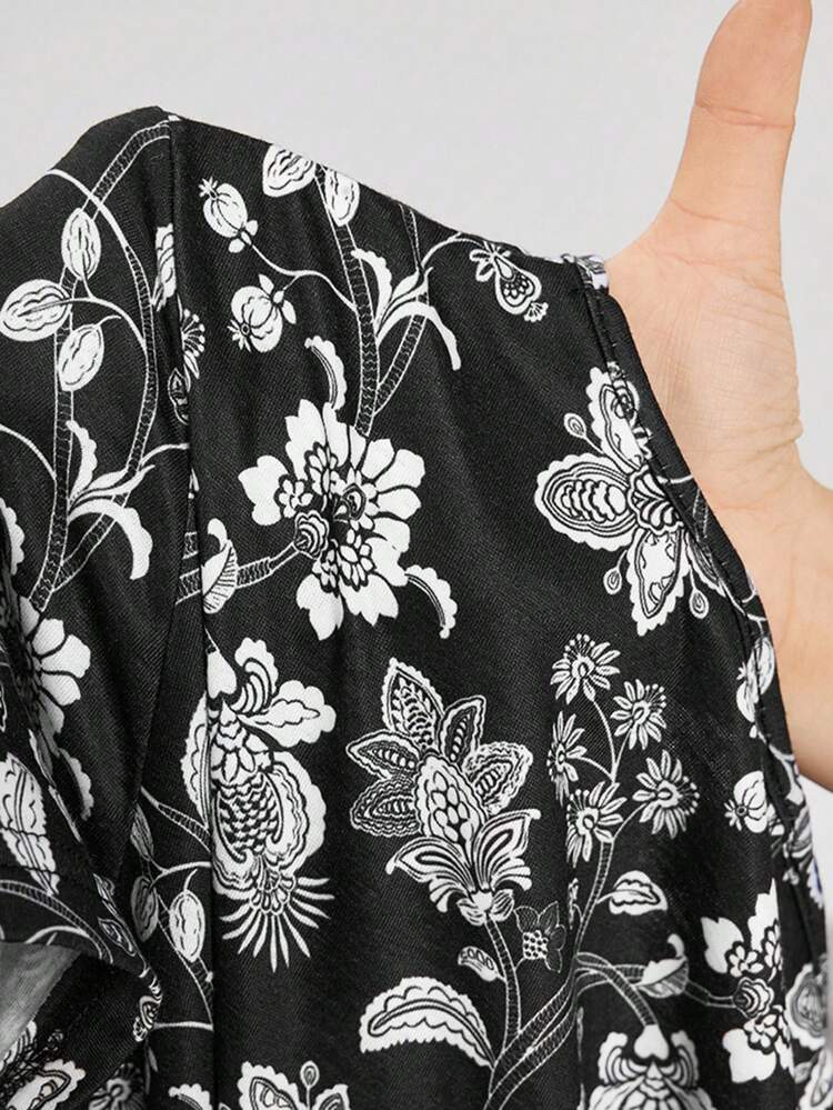 Paisley Print Women's Mid-Length Vacation Dress, Summer Mothers Day Outfit Gift For Mom,Fall Women Clothes,Vintage Clothes Women,Old Money Style Women,Teacher Outfits For Women,Airport Outfit Women Women Midi Dress Casual Long Dress Summer Dress Floral Midi Dress Black Floral Dress,Country Outfits Women,Flowy Dress