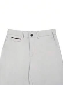 Calvornis Men's Solid Color Pockets Straight Loose Casual Pants For Ceremony, Formal - Light Grey - View 6
