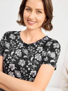 Miaspire Paisley Print Women's Mid-Length Vacation Dress, Summer Mothers Day Outfit Gift For Mom,Fall Women Clothes,Vintage Clothes Women,Old Money Style Women,Teacher Outfits For Women,Airport Outfit Women Women Midi Dress Casual Long Dress Summer Dress Floral Midi Dress Black Floral Dress,Country Outfits Women,Flowy Dress