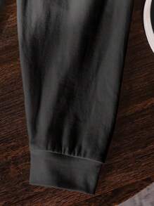 SHEIN 2pcs Toddler Girls Teddy Bear Bow Print Round Neck Short Sleeve T-Shirt And Print Pants Black Set Girls Pants And Top Bow Clothes Kids - Black - View 4