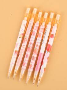 6支装 0.5毫米 随机可爱自走式绘图铅笔 适合小学生返校 - 粉色 - 查看 6